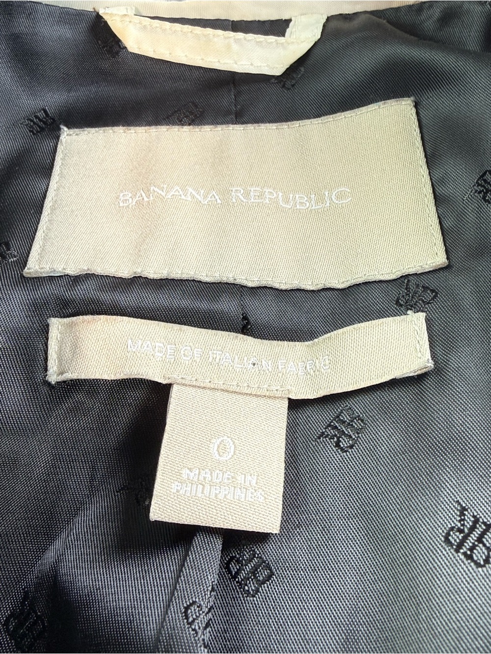 Banana Republic Houndstooth Blazer Gold Crest Buttons Academia Size 6 - Picture 4 of 13